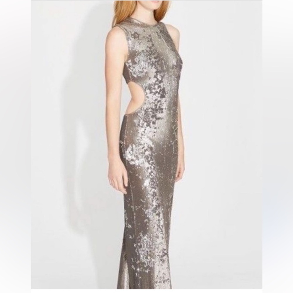 HALSTON sequin gown